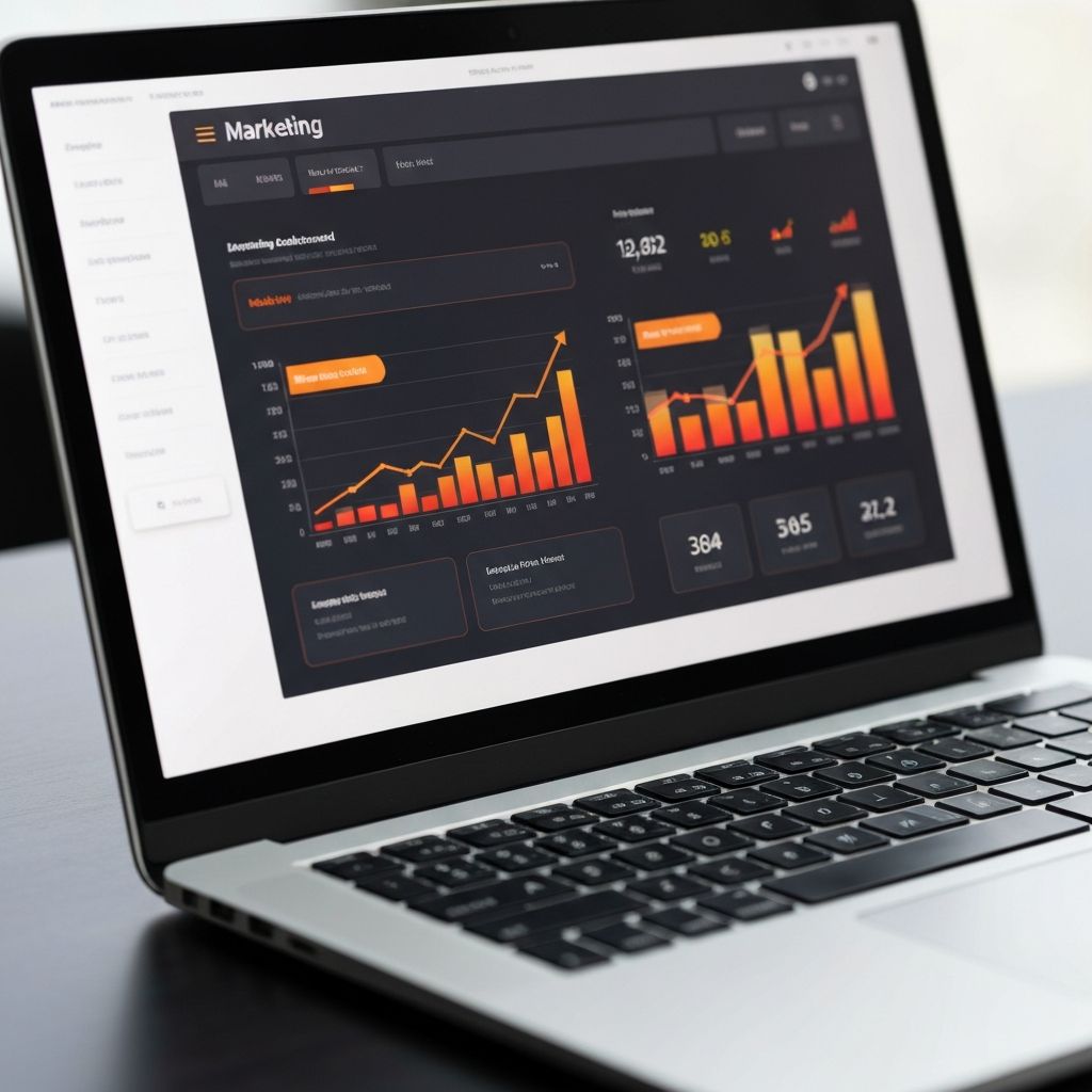 Dashboard mostrando resultados de crescimento